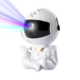 Galaxy Star Astronaut Projector LED Night Light – Starry Sky Projector Lamp for Bedroom Decor for Children and Teen Rooms, White Star (White Guitar)