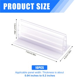 PEUTIER 10pcs Sign Holder, Adhesive Base Sign Holders Multipurpose Sneeze Guard Holder Place Card Holder Table Sign Stands for Counters Warehouses