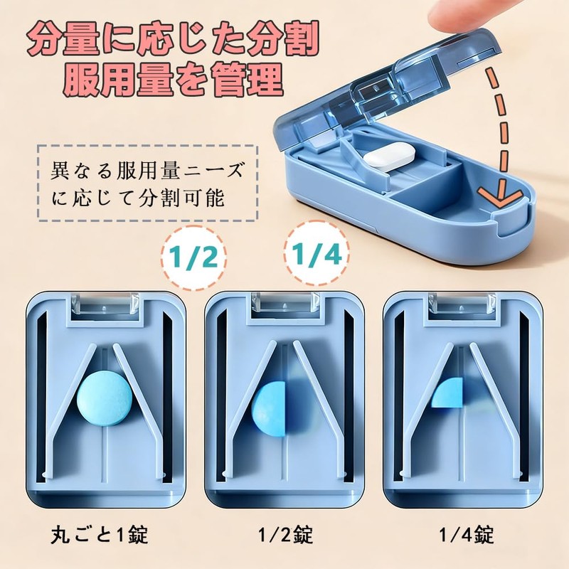 DACAIFH Pill Cutter, Small Pill Cutter, Divided Function, Portable Design,