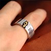 Oakky Men's Stainless Steel Skull Ring Cool Half Face Silver