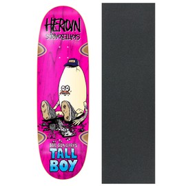 Heroin Skateboard Deck Bail Gun Garys Tall Boy 10.25" x 33" Assorted Colors with Grip