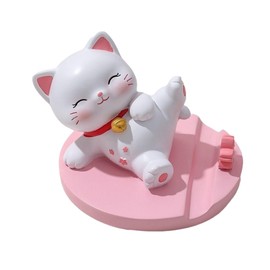 zaoalife Cute Cat Phone Holder,Cat Shape Phone Holder,Universal Cell Desktop Stand,Resin Phone Holder,Lovely Phone Stand for Desk Decoration