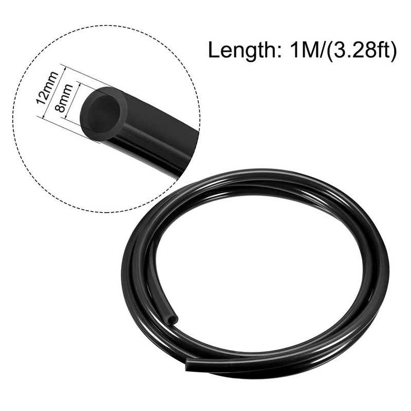 TA-VIGOR Pneumatic Air Tubing, 12mm OD x 8mm ID 1