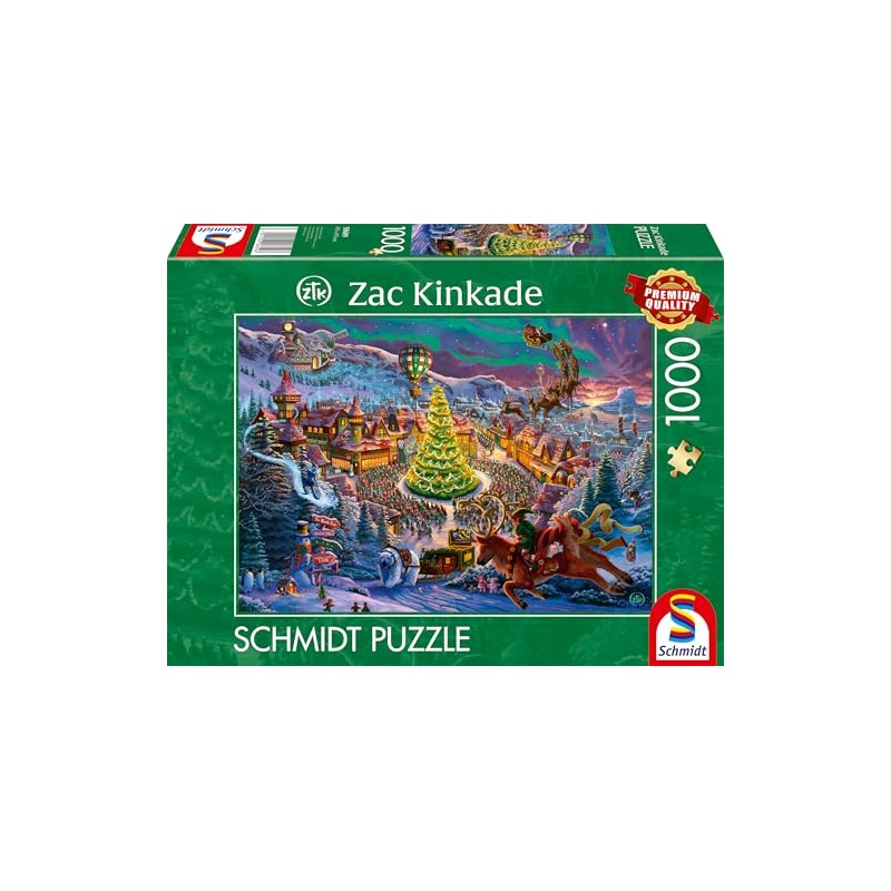 Schmidt Spiele 58609 Santas North Pole Zac Kinkade Jigsaw Puzzle