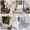 Ironlux Hand Rails, Upgraded Handrails for Outdoor 1-3 Steps, 27"