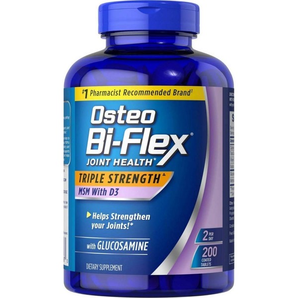 Osteo Bi Osteo Bi Flex Supplement Glucosmine 1500 Mg Vitamin D 1000IU Tablet(200Count), 200Count