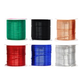 Mandala Crafts 12 14 16 18 20 22 Calibre anodizado para Hacer Joyas con Abalorios de Aluminio de Colores Florales, Combo al por Mayor (Calibre 20, Combo 9)