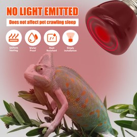 Abustle pig Mini Reptile Heat Lamp, 25w Infrared Ceramic Heat Emitter, No Light Emitting Reptile Heat Bulbs,Ceramic Heat Lamp for Amphibian, Chicken Coop,Cat, Turtle, Snake,Terrarium (2, 100 W)