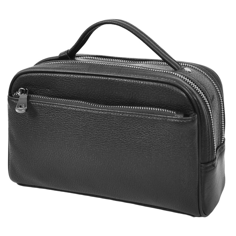 Full Grain Leather Toiletry Bag, Wash Bag Shaving Kit, Cosmetics