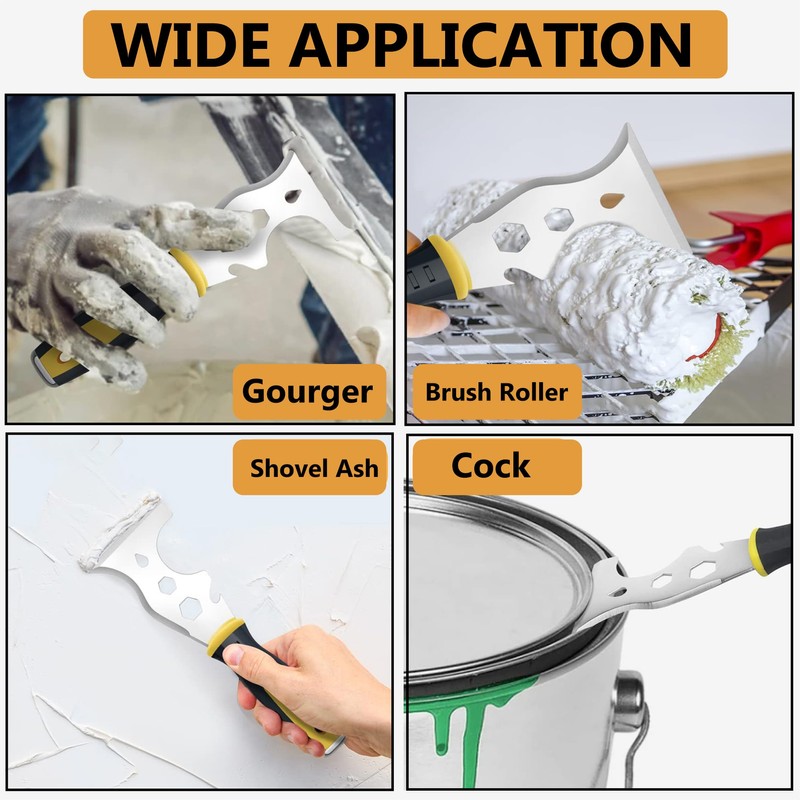 Scraper Tool, Multifunctional 13 in 1 Stainless Steel Scraping Putty