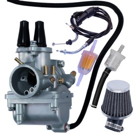 GLENPARTS Carburetor Assembly Replaces for Yamaha Y-Zinger 80 PW80 ZINGER 1991 1992 1993 1994 1995 1996 1997 1998-2000 2001 2002 2003 2004 2005 2006 CARB Kids Dirt Bike Throttle Cable