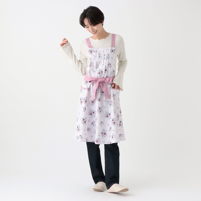 Afternoon Tea Living Apron, HP88 Flower Stripe Apron, Pink