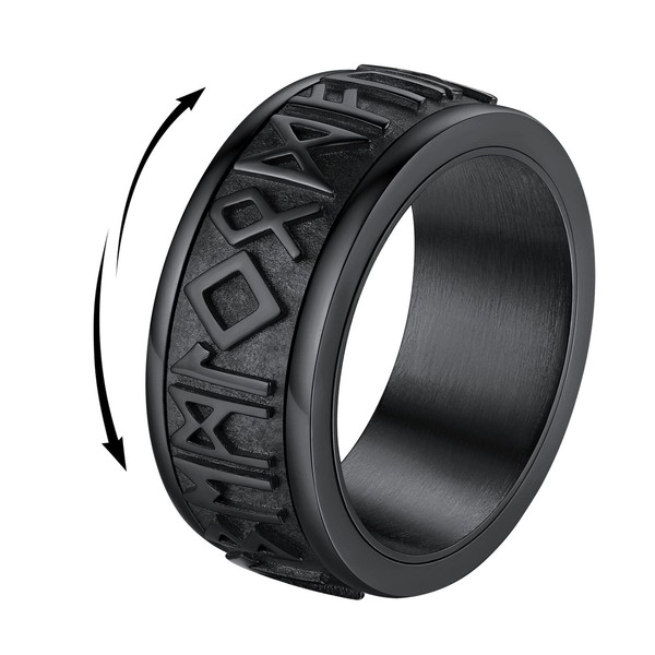 FindChic Men's Women's Spinner Finger Ring Personalised Fidget Ring Triple