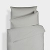 Plain Dyed Cotton Percal Grey 200TC Flat Sheet 180 x