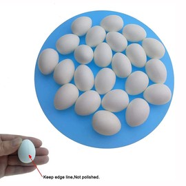 ANCLLO Pack of 20 10 g Solid Plastic Eggs for Racing Pigeons - Solid Plastic Eggs Dummy Eggs for Pigeons White