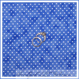 Marcus Brothers Textiles BonEful Fabric FQ Cotton Quilt Blue Tone White Calico Polka DOT Sea Beach Water