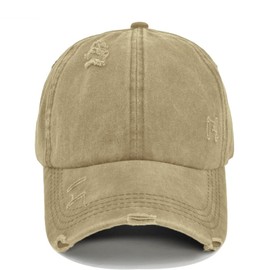 YAMEE Women's Baseball Cap Ponytail Baseball Cap Women's Sun Hat Sun Protection Baseball Cap Women's Vintage Sport Outdoor Cap, 1/Khaki