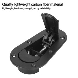 Hood Pins, Universal Carbon Fiber Racing Car Hood Pin Engine Bonnet Latch Lock Kit Refitting (Black)