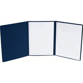 Manila Bewerbungsmappe dunkelblau 400 gr: Bewerbungsmappe 3teilig 2 Klemmen. Leinen dunkelblau