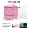 Cohawk Nail Polish Organizer Bag Nail Supplies Organizer Holds 30