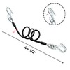 Eorbow 2 Packs 44-1/2'' Trailer Safety Cables, Vinyl-Coated Coiled Towing