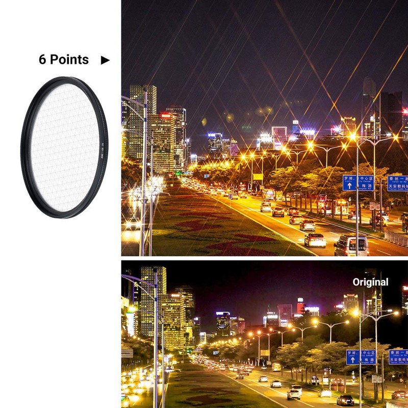 JJC 58mm Variable Star Filter Set (4 Points, 6 Points