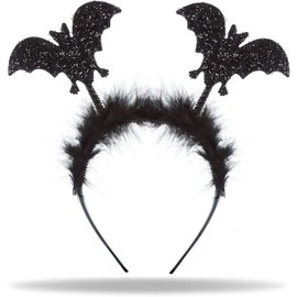 Hatstar Bat Ears Headband with Bats Vampire Hair Band Hair Accessories for Children, Men and Women Headpiece Accessory for Carnival Fancy Dress Costume Party