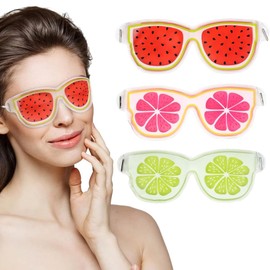 2pcs Antifaces De Gel Para Ojos Fatiga Ojeras Migraña Hinchazón Compresa de Gel para ojos, Compresa para Terapia Fria o Caliente, (Modelo 6)