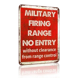 Military Firing Range Vintage Reproduction Metal tin Sign 8 x 12 In (2516)