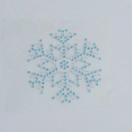 Bling Sparkle Shine Ltd. Aqua Snow Flake Appliqué, Snowflake Rhinestone Transfer, DIY Iron on Snowflake