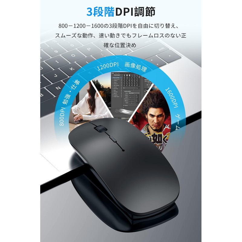 2025 Industry Leading Type C & USB-A Compatible, Wireless Mouse,