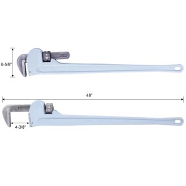 48 inch Pipe Wrench Aluminum Straight Pipe Wrench Heavy Duty Plumbers Hangable