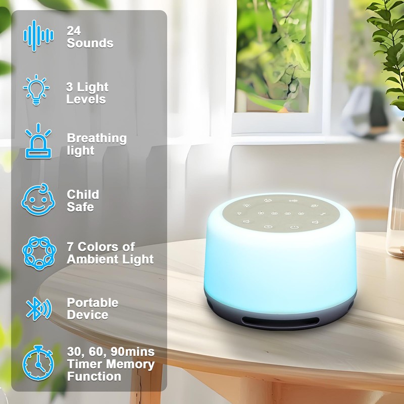 HW Harmony Well White Noise Machine for Sleeping & Relaxing,