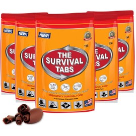 Emergency Food Supply - 10 Days Survival Food for Emergency Situation - Gluten Free and Non-GMO 25 Years Shelf Life (120 tabs - Chocolate)