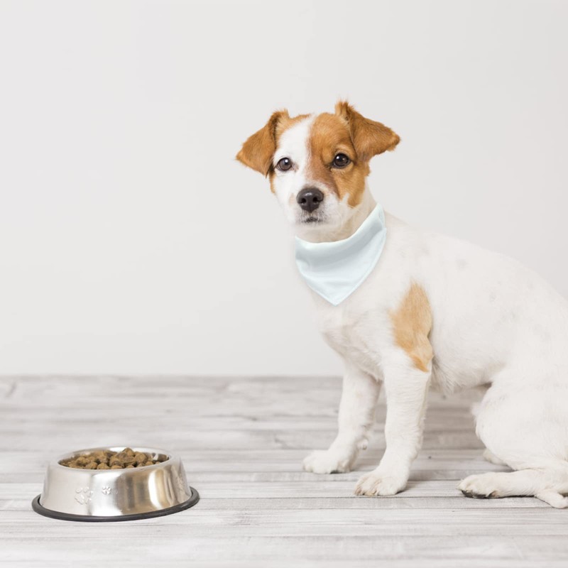 URROMA 4 Pack White Triangle Dog Bandana Collar with Adjustable