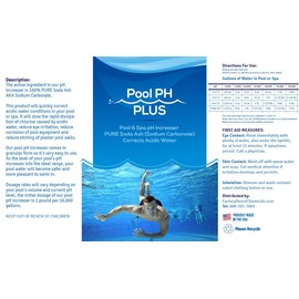 pH Increaser for Hot Tub & Pool | Pure Soda Ash, Sodium Carbonate | 15 lb