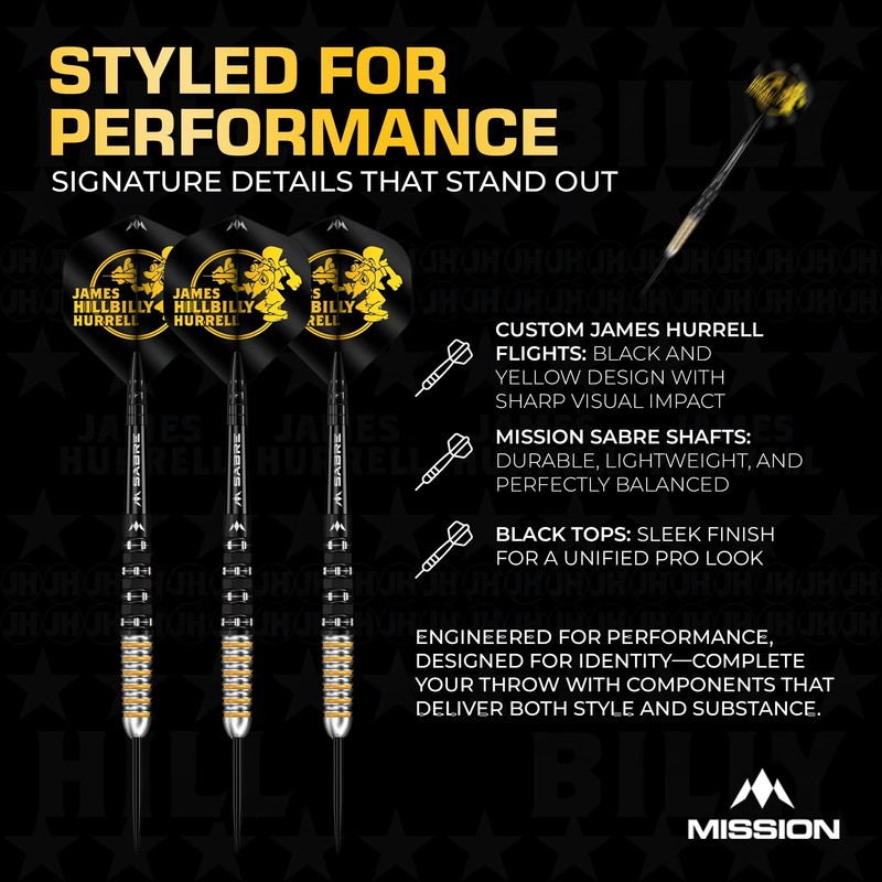 Mission | James Hurrell Darts | Steel Tip | 95%
