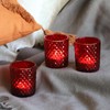 Woho Red Votive Candle Holders Bulk Set of 12, Glass