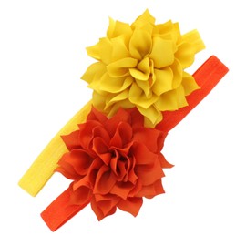 My Lello Baby Petal Flower Headbands Mixed Colors 2-Pack (Yellow/Orange)