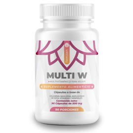 FEMZEN | Multi W 90 Cápsulas | Formula Para tu Balance Diario | Ingredientes Esenciales | No GMO, Sin Gluten | Vitaminas y minerales para Mujeres | Maca Roja, Isoflavonas, Colageno | Apoya al aspecto de la piel y signos de la edad