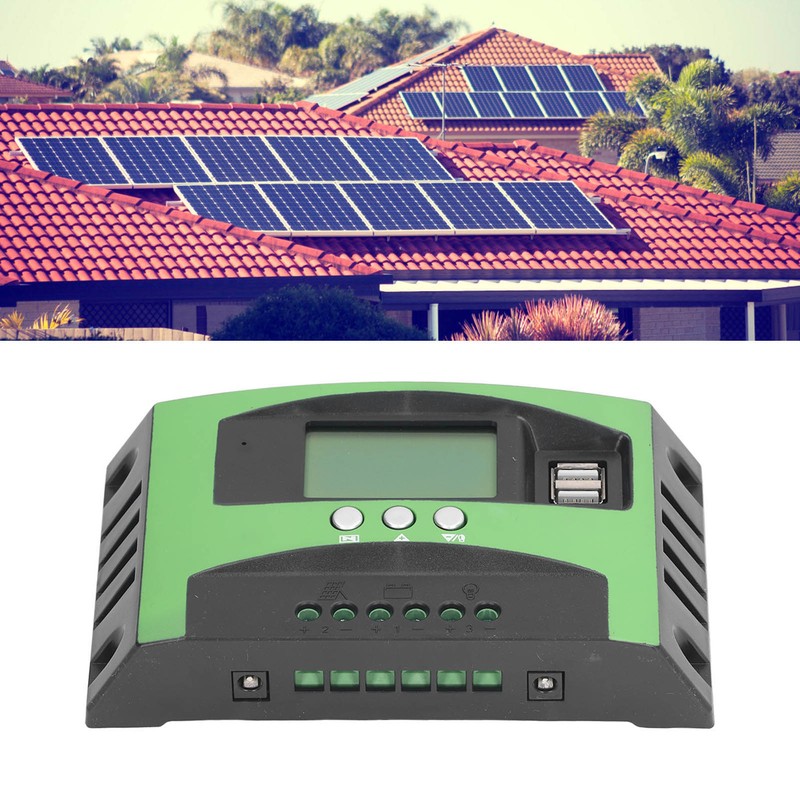 Solar Charge Controller LCD Display Photovoltaic Solar Panel Intelligent Regulator