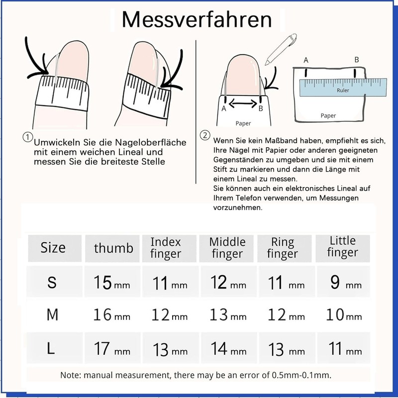 Handmade Press on Nails Long MouyouGlow, Ballerina Black Letter 3D