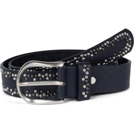 styleBREAKER Studded belt with different coloured small studs, belt, shortenable, unisex 03010071, Colour:Midnight-Blue/Dark Blue, size:100cm