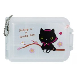 J.H. Company Pastillero Semanal Organizador Medicina Portatil Kawai Df-60 Color Transparente Gato