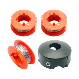 F016800175 Strimmer Spool Line Diameter 1.6 mm 8 m for Bosch Art 23 26 30 Combitrim Easytrim Spool and Line Strimmer Wire Replacement, Grass Trimmer Spool Lawn with F016L71088 Cover (3 Pools + 1