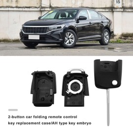 OTOTEC 2 Pcs 2 Buttons Folding Key Shell Compatible with Volkswagen Transporter T4 Multivan AH Car Key Remote Flip Folding Key Case Replacement