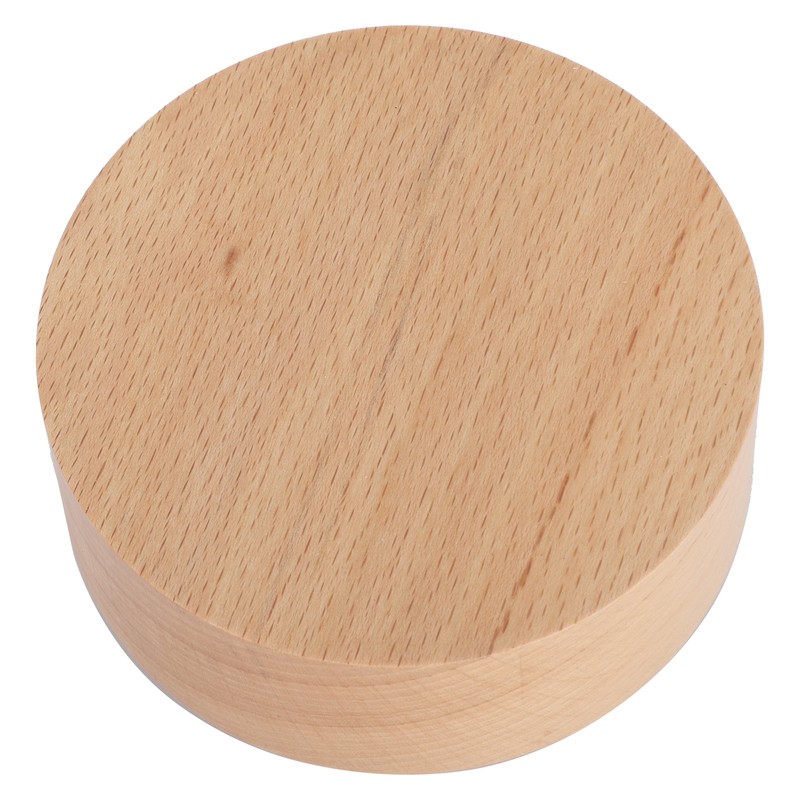 Music Box Round Base Wooden Rotation Stand Musical Case Exquisite
