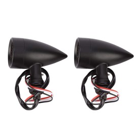 Señal de giro de la bala, motocicleta de aluminio universal 2PCS que platea la luz indicadora del indicador de vuelta de la bala del LED retro