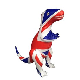 Inflatable Union Jack Trex Dinosaur