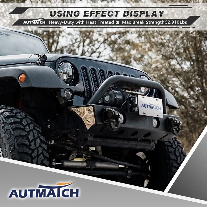 AUTMATCH D Ring Shackle Mount (2 Pack) - 52,910 lbs